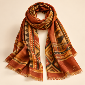 Heritage Print Scarf — AI-generated placeholder